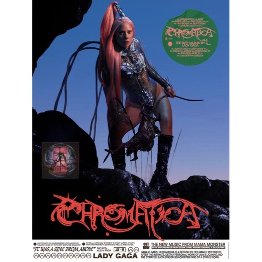 NEW Lady Gaga Official Chromatica 12"x 24" Promotional Poster